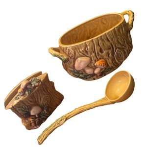 Vintage Lefton! “Mushroom Forest” 1970! Ceramic Dinnerware Pieces! EUC!